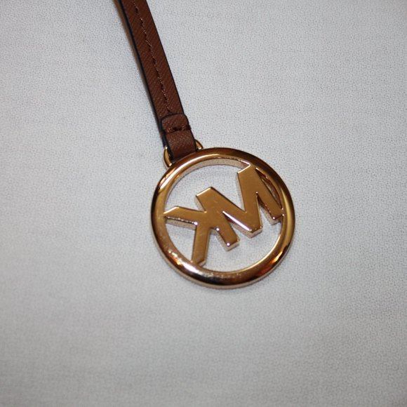 Michael Kors Jet Set Travel Large Chain Shoulder Tote white and Camel MK logo - Picture 12 of 16